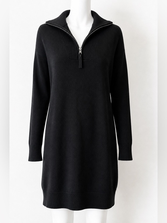 360 Cashmere Dresses & Skirts - 360Cashmere‎ Cotton Cashmere Zip Sweater Dress Black S